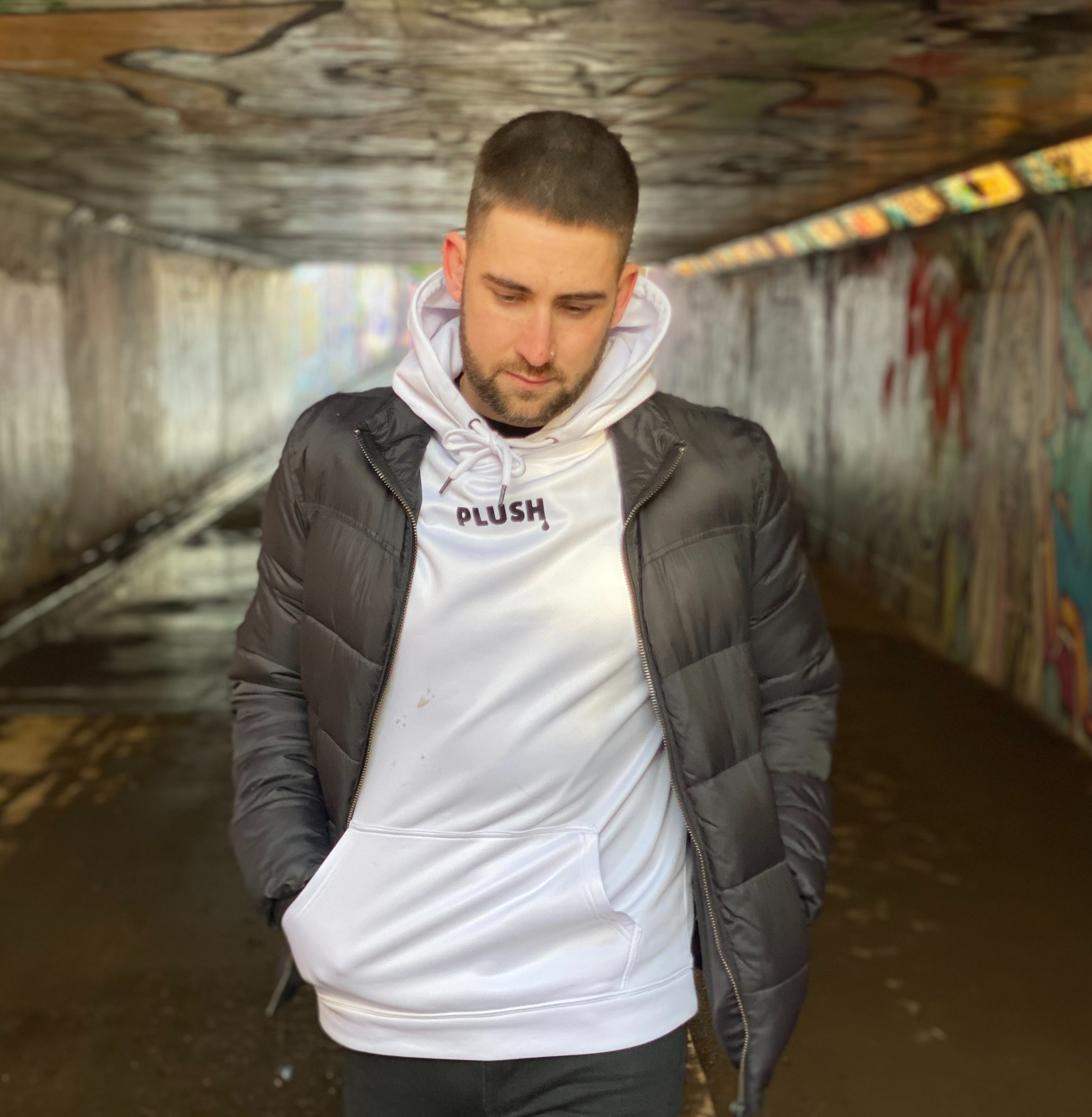 Mens fitted clearance hoodie